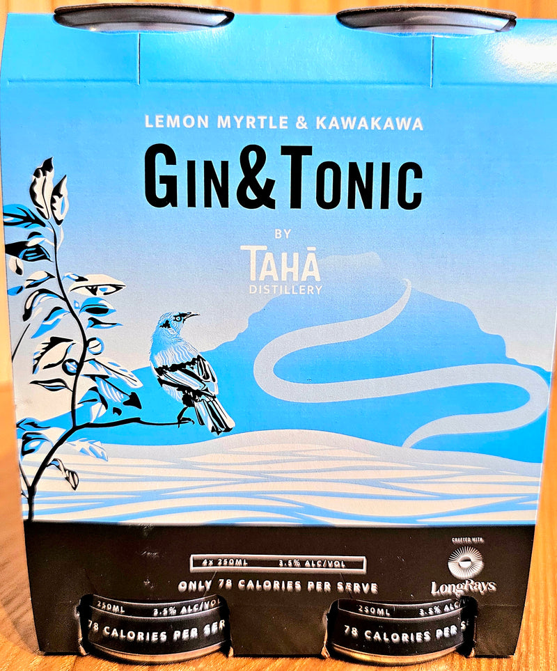 Taha Distillery RTD Pacific Gin and Tonic- 4 Pack