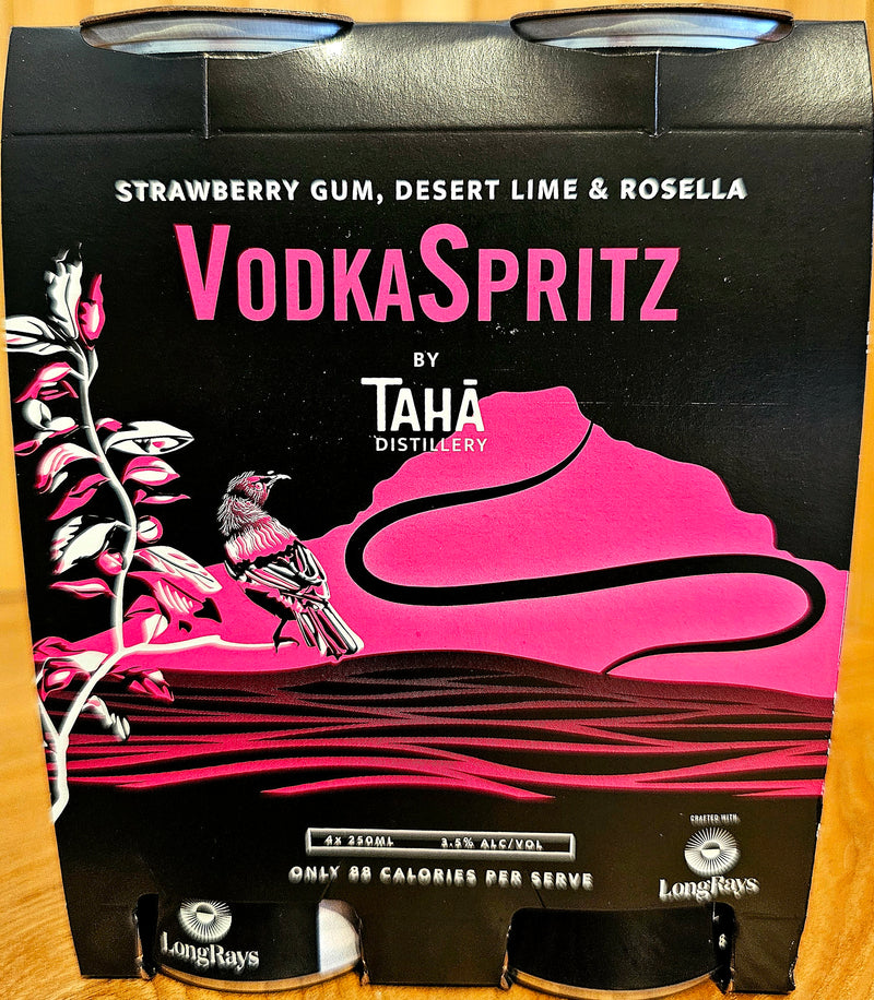 Taha Distillery RTD Vodka and Rosella Soda Spritz- 4 Pack